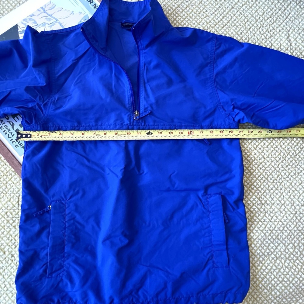 Lands' End Womens Small 6-8 Anorak Jacket Royal Blue Windbreaker Packable EUC - Picture 5 of 6